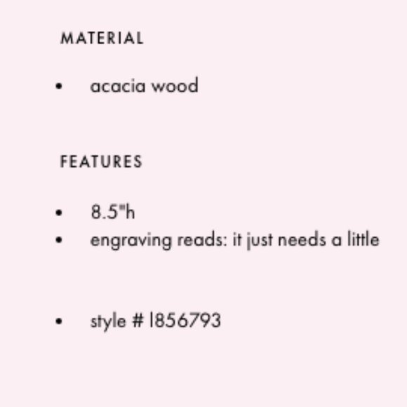 kate spade lenox wooden pepper grinder shaker nwt - Picture 6 of 7